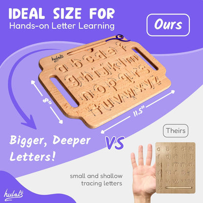 Hulats Learn to Write - Portable Wooden Alphabet Tracing Board