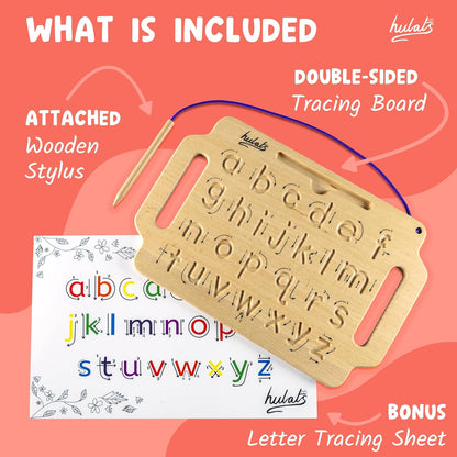 Hulats Learn to Write - Portable Wooden Alphabet Tracing Board