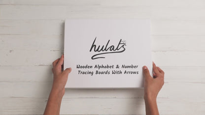 Hulats Learn to Write with Direction Arrows - Number & Letter Tracing Boards for Kids Ages 3-5