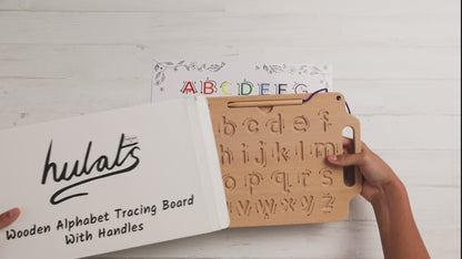 Hulats Learn to Write - Portable Wooden Alphabet Tracing Board